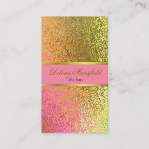 Elegant Roze en Gold Foil look Visitekaartje