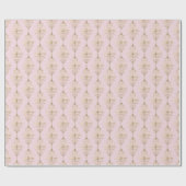 Elegant roze en goud cadeaupapier (Vlak)