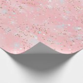 Elegant roze en goud cadeaupapier (Hoek)
