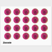 Elegant Roze en Goud met Rozen Sticker (Vel)