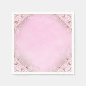Elegant roze en goud servetten (Voorkant)