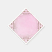 Elegant roze en goud servetten (Hoek)