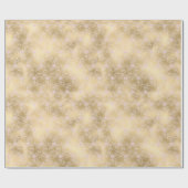 Elegant Roze en Gouden Bloemen Kant Cadeaupapier (Vlak)