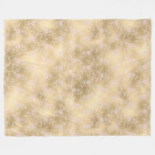 Elegant Roze en Gouden Bloemen Kant Fleece Deken (Voorkant (Horizontaal))