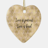 Elegant Roze en Gouden Bloemen Kant Keramisch Ornament (Rechts)