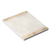 Elegant Roze en Gouden Bloemen Kant Notitieblok (Schuin)