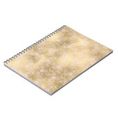 Elegant Roze en Gouden Bloemen Kant Notitieboek (Linkerzijde)