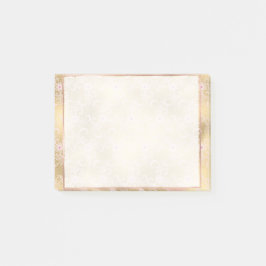 Elegant Roze en Gouden Bloemen Kant Post-it® Notes