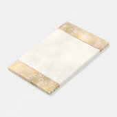 Elegant Roze en Gouden Bloemen Kant Post-it® Notes (Schuin)