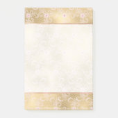 Elegant Roze en Gouden Bloemen Kant Post-it® Notes (Voorkant)