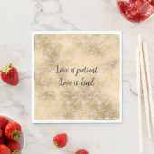 Elegant Roze en Gouden Bloemen Kant Servet (Insitu)