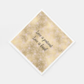 Elegant Roze en Gouden Bloemen Kant Servet (Hoek)