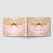 Elegant roze en gouden gastenboek (Volledig)