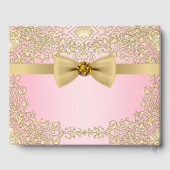 Elegant roze en gouden gastenboek (Achterkant)