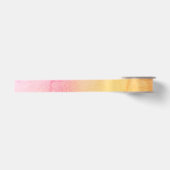Elegant roze en gouden gradiëntlint satijnen lint (Voorkant)