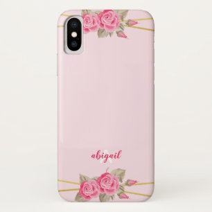 Elegant roze en gouden Rozen Case-Mate iPhone Case