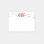 Elegant roze en gouden Rozen Post-it® Notes (Voorkant)