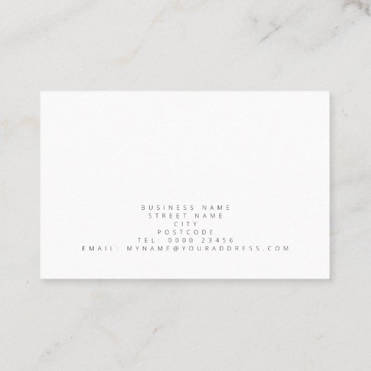 Elegant roze en gouden visitekaartje ontwerp (Achterkant)