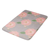 Elegant roze en gouden Waterverf Rozen grijs desig Badmat (Gekanteld)