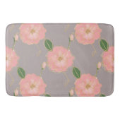 Elegant roze en gouden Waterverf Rozen grijs desig Badmat (Voorkant)