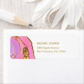 Elegant roze en goudgeode label (Insitu)