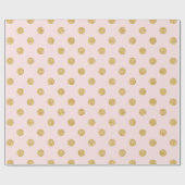Elegant roze en goudglitter pols patroon cadeaupapier (Vlak)
