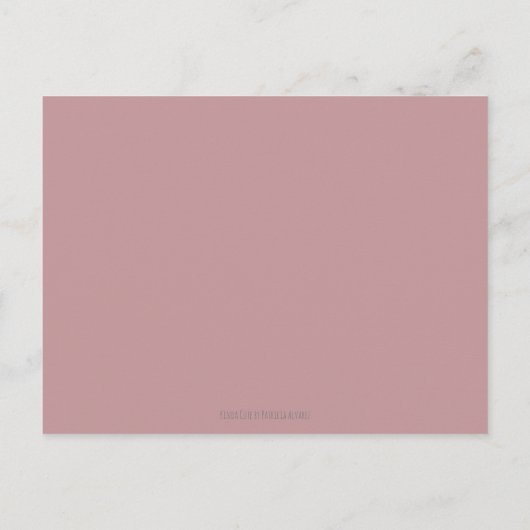 Elegant roze en goudgymnastiek uitnodiging briefkaart (Achterkant)