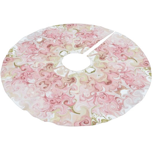 Elegant roze en goudmarmer kerstboom rok (Gekanteld)
