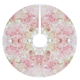 Elegant roze en goudmarmer kerstboom rok