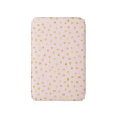 Elegant roze en goudolie Confetti Stippen patroon Badmat (Voorkant Verticaal)