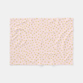 Elegant roze en goudolie Confetti Stippen patroon Fleece Deken (Voorkant (Horizontaal))