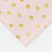 Elegant roze en goudolie Confetti Stippen patroon Fleece Deken (Hoek)