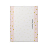Elegant roze en goudolie Confetti Stippen patroon Notitieblok (Linkerzijde)