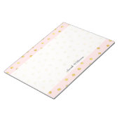 Elegant roze en goudolie Confetti Stippen patroon Notitieblok (Schuin)