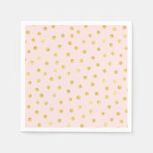 Elegant roze en goudolie Confetti Stippen patroon Servet (Voorkant)