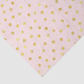 Elegant roze en goudolie Confetti Stippen patroon Tissuepapier (Detail)