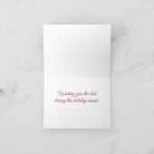 Elegant roze en goudsneeuwvlokken feestdagen kaart (Binnen)