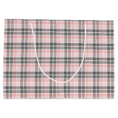 Elegant roze en grijs large cadeautasje (Achterkant)
