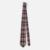 Elegant roze en groen geruit Gingham patroon Stropdas (Voorkant)