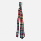 Elegant roze en groen geruit Gingham patroon Stropdas (Achterkant)