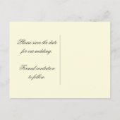 Elegant roze en ivoor Save The Date Aankondigingskaart (Achterkant)