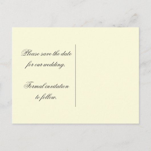 Elegant roze en ivoor Save The Date Aankondigingskaart (Achterkant)