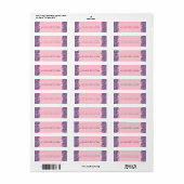 Elegant roze en marineblauw Floral Paisley Lace Etiket (Full Sheet)