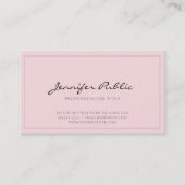 Elegant roze en moderne grafische vormgeving visitekaartje (Voorkant)