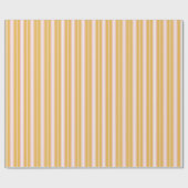 Elegant Roze en Mustard French Ticking Stripes Cadeaupapier (Vlak)