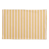 Elegant Roze en Mustard French Ticking Stripes Kussensloop (Achterkant-Links)