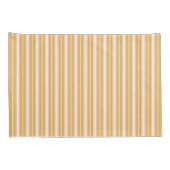 Elegant Roze en Mustard French Ticking Stripes Kussensloop (Achterkant-Rechts)