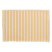 Elegant Roze en Mustard French Ticking Stripes Kussensloop (Voorkant-Links)
