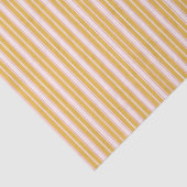Elegant Roze en Mustard French Ticking Stripes Tissuepapier (Detail)