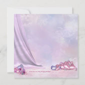 Elegant roze en Paarse Baby shower Kaart (Achterkant)